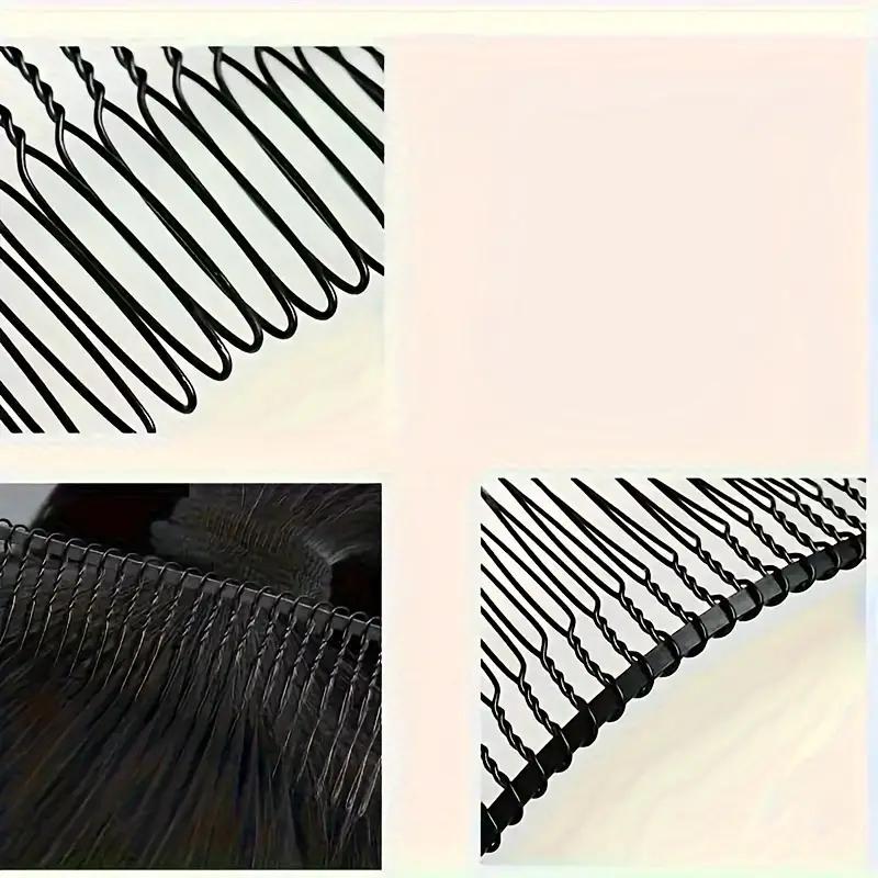 1PCS 40/30/20/10Teeth Black Wire Headband Insert Comb Hair Crown DIY Bridal Wedding Headdresses Jewelry Decorative