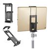 Multiple Functional Phone Tablet Clamp With Duals Screw Mounts Suitable for Tripods Selfie Stick And Monopods