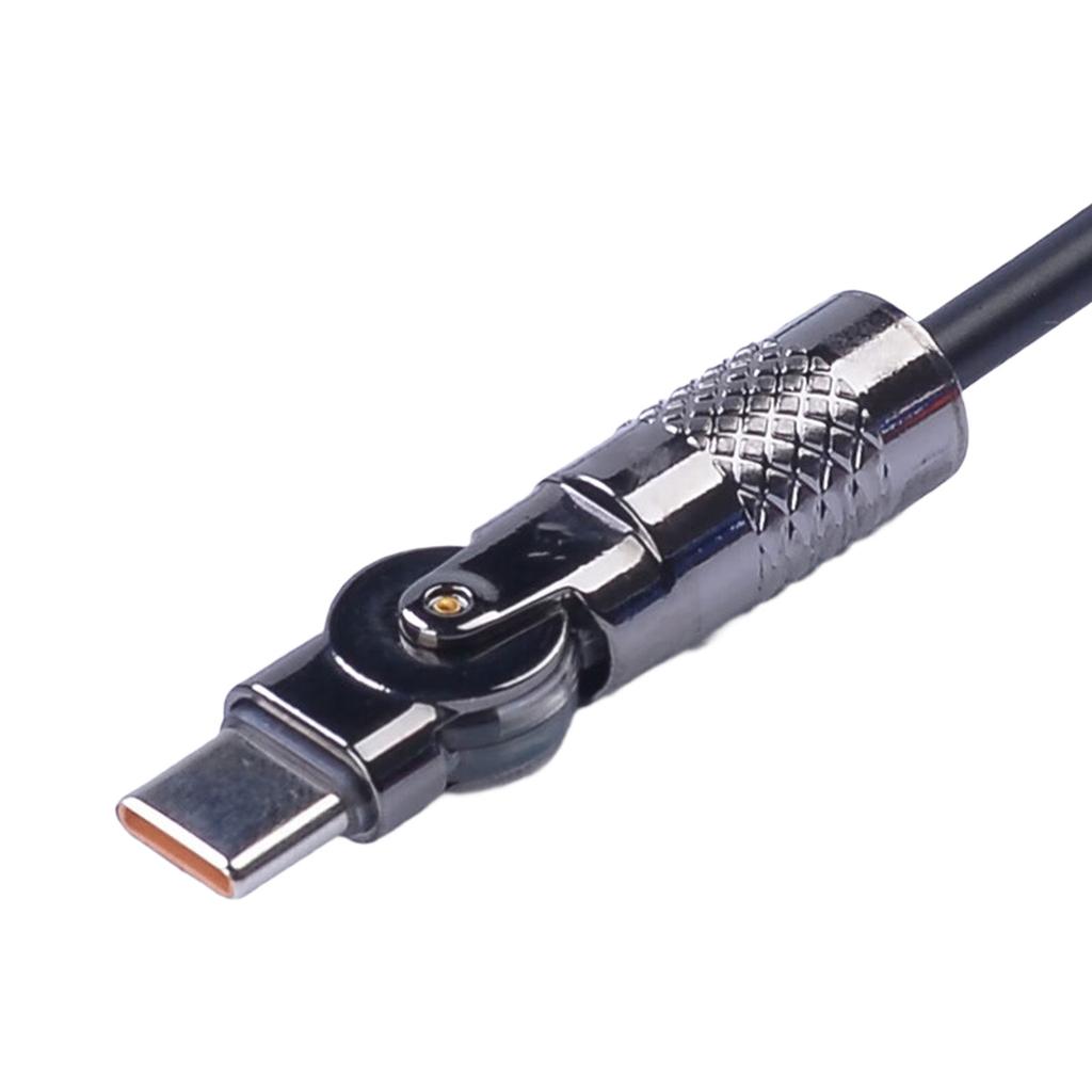 USB C 1 Male to 3 Male Splitter Data Transfer Charging 180 Degree Rotation Extender Splitter Cable for Smartphone