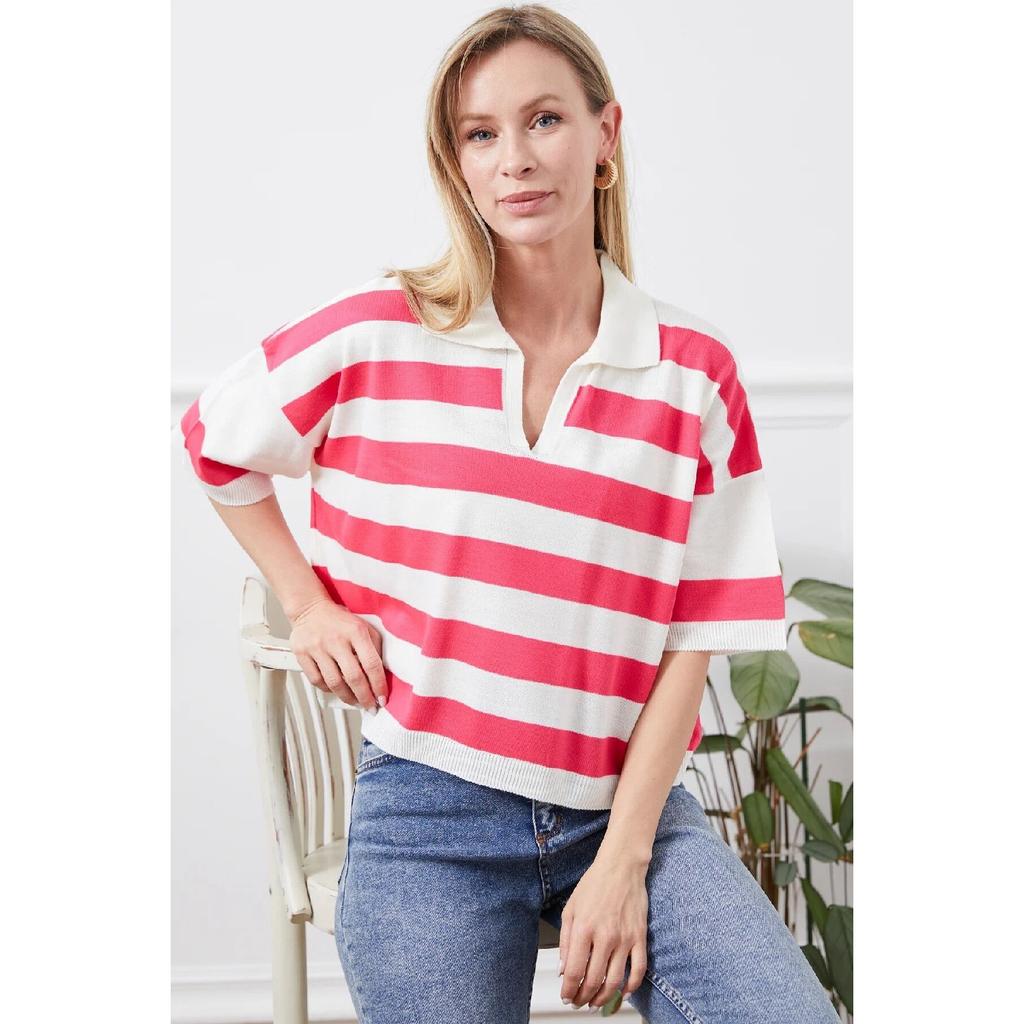 Women's Adjustable Patterned Side Tie Knitwear Sweater