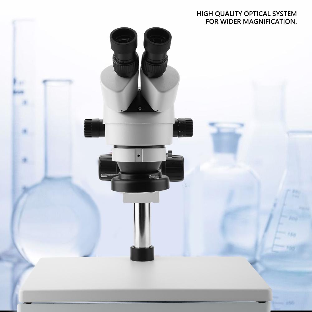 7X 45X Binocular Stereo Microscope WF10X 20 Eyepieces 0.7X 4.5X Zoom Objective