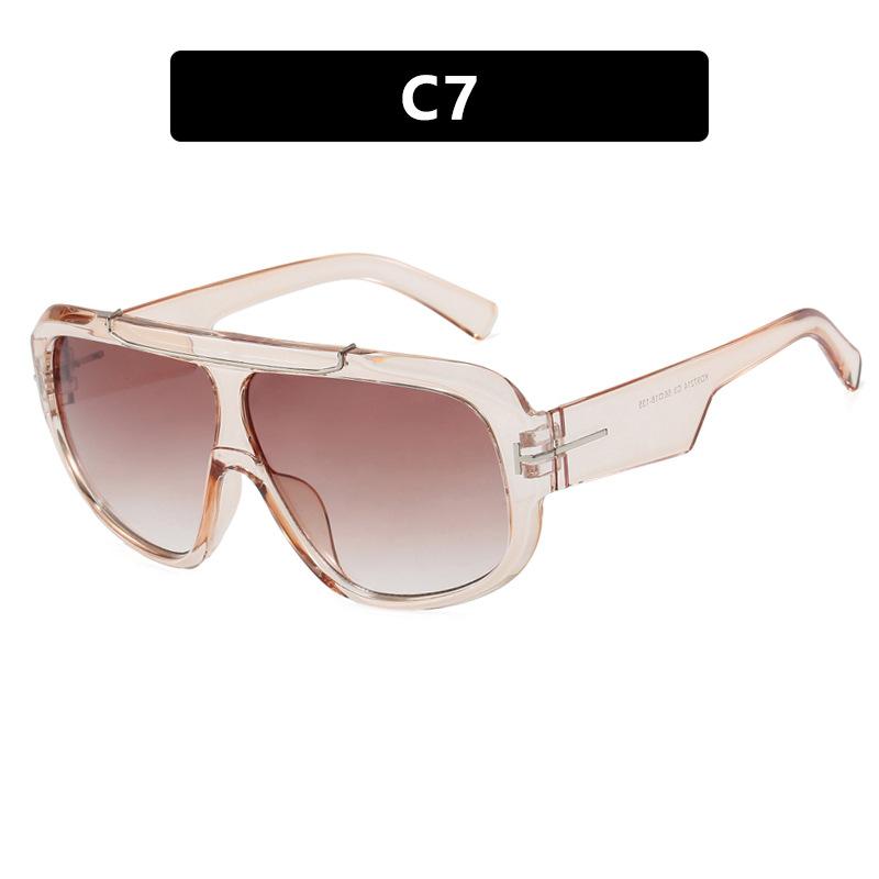 Large Frame Personalized One-Piece Sunglasses Outdoor Windproof Sunglasses Trendy Sunglasses Women