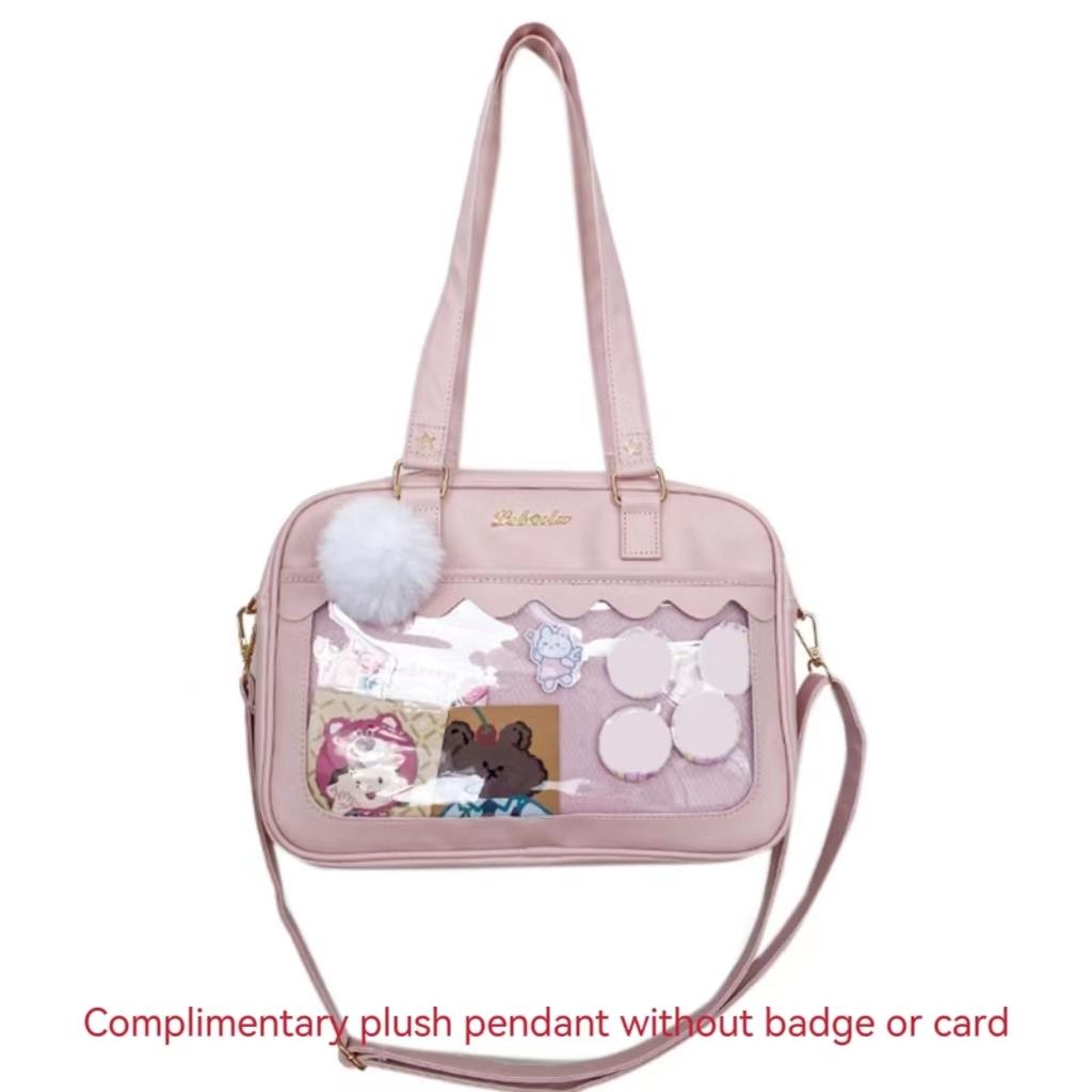 Women's Japanese Style Kawaii Shoulder Bag New Ita Bag Transparent JK Tote Handbag Student Preppy Luxury Messenger Crossbody Bag