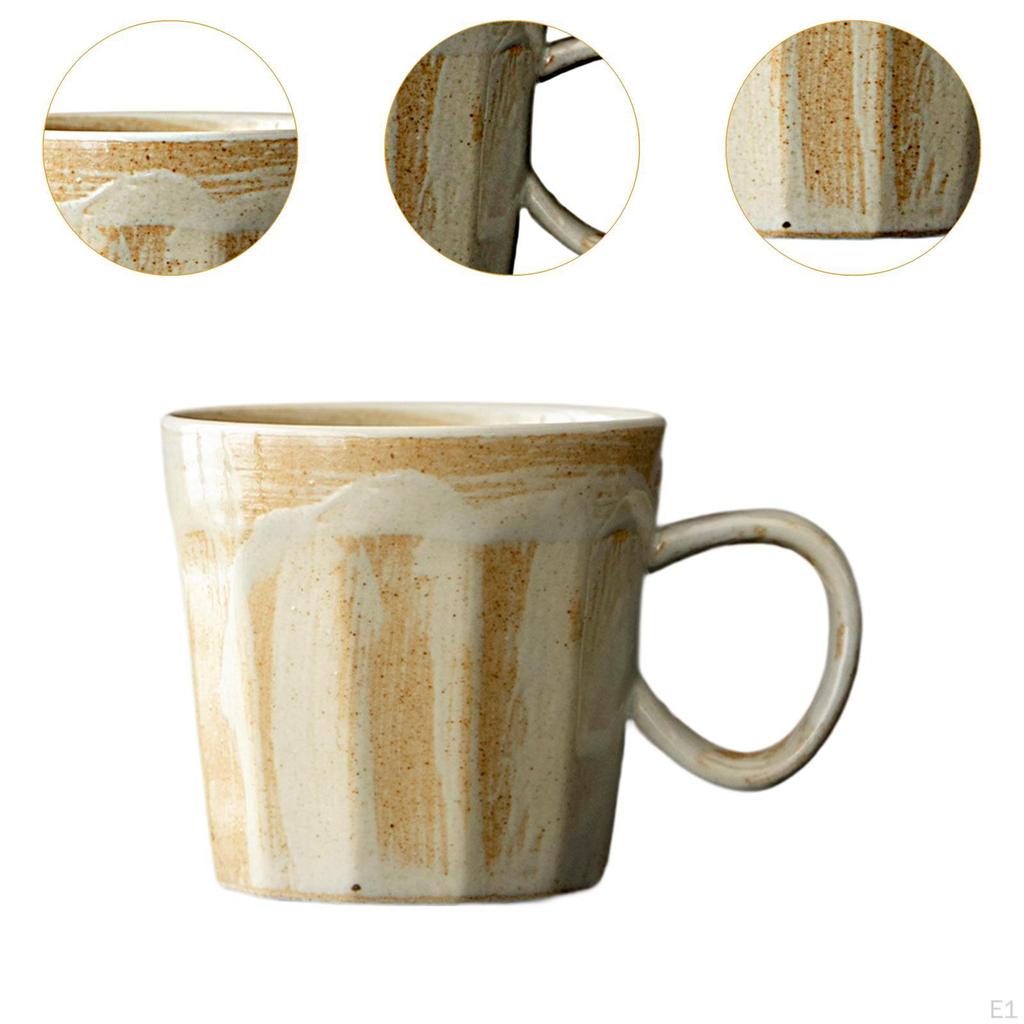 Coffee Mug Hand Cup Water Drinking Vintage Design Novelty Stoneware Espresso Milk for Home