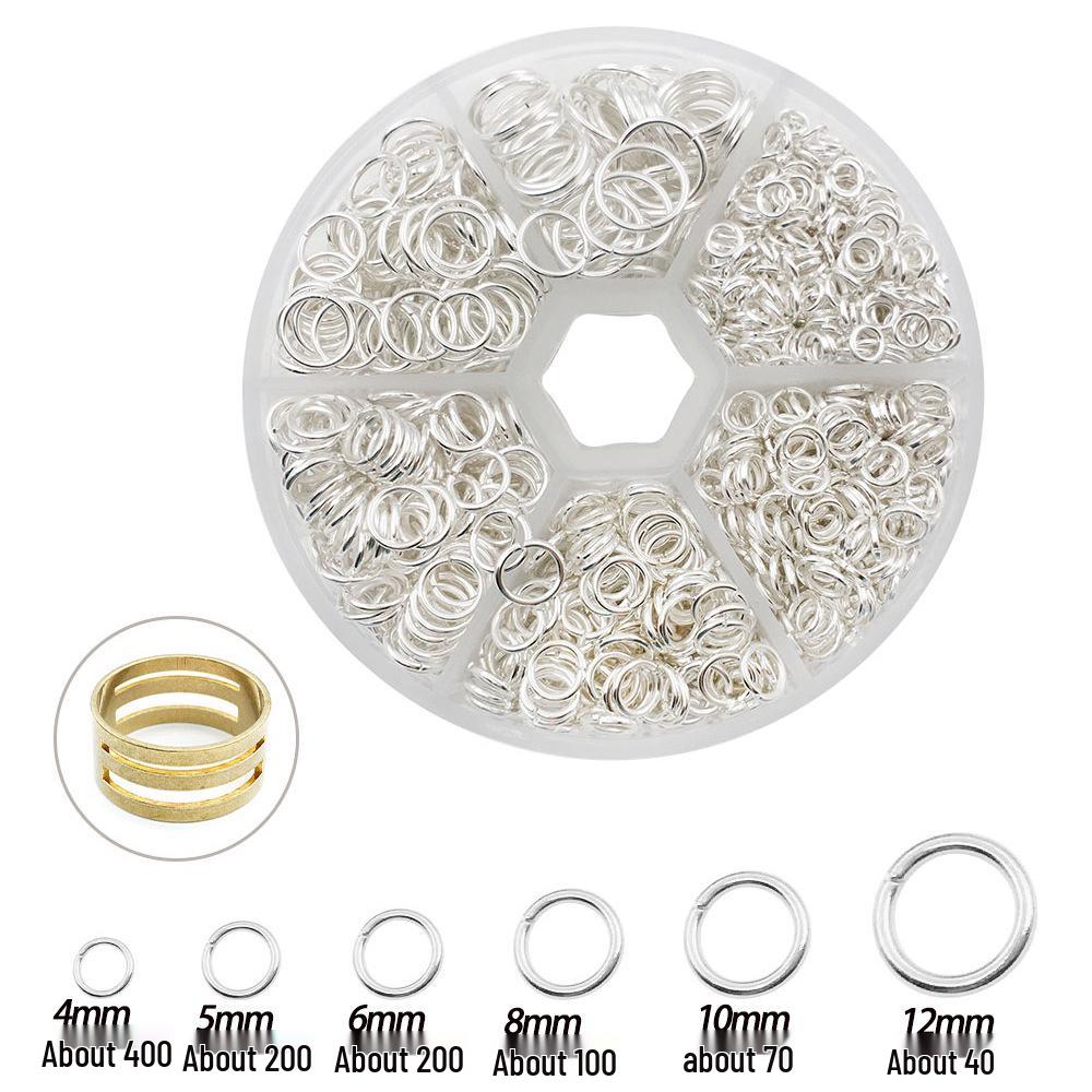 Cross Direct 1010pcs Single Loop Open Iron Jump Rings for DIY Handmade Jewelry, Boxed Accessories.
