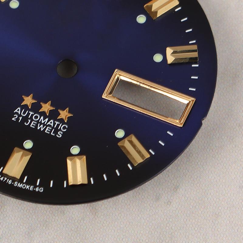 Vintage-Zifferblatt, DIY-Teile, 3 Sterne, Doppelkalender, wörtliches Herrenuhr-Zubehör für das Uhrwerk 46941/46943