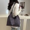 Leopard Print Slouchy Bag Large Capacity Polyester Shoulder Purse Casual Handbag for Women Shopper Bag Underarm Pack