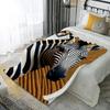 Zebra Pattern Blanket Microfiber Flannel Cover Blanket Bedroom Living Room Sofa Soft And Comfortable Home Decoration