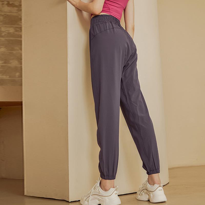 High Waist Quick Dry Women's Joggers - Elastic Waist, Loose Fit Yoga & Running Pants