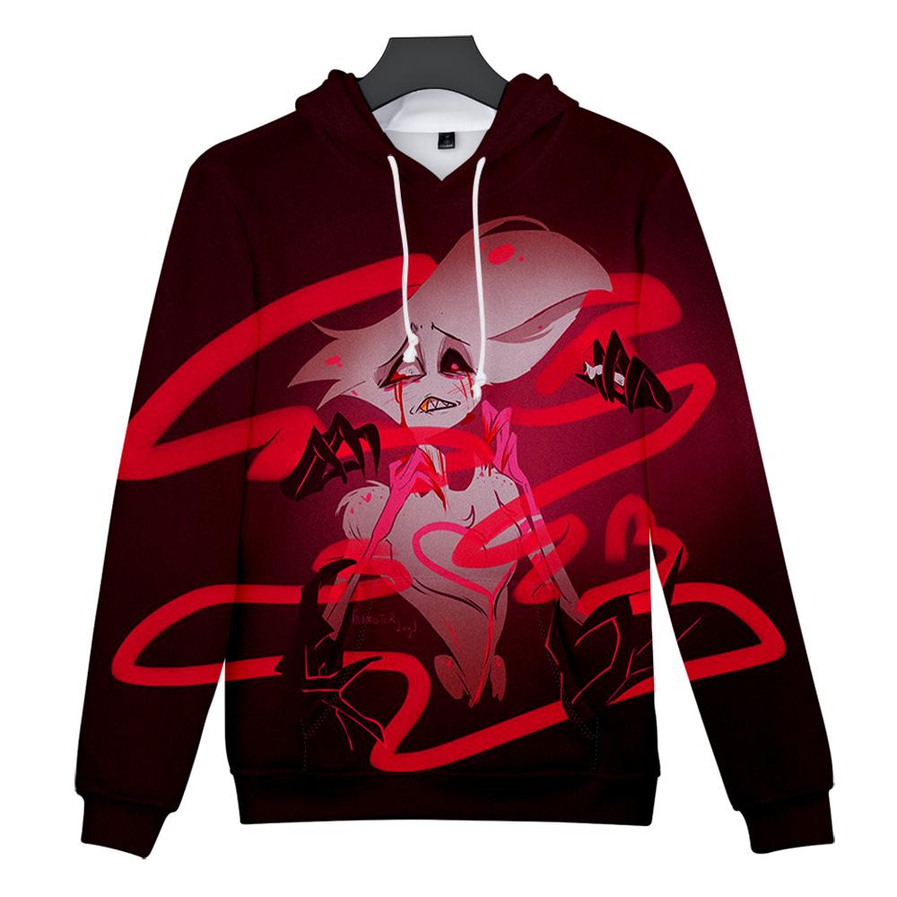 Men Women's Hooded Hazbin Hotel Printed Spring Autumn Pullover Sweatshirt Fashion Hoodie Casual Men Tracksuit Streetwear
