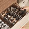 Acrylic Belt Storage Box with Removable Mesh Partition Display Box Waist Tie Scarf Organizer