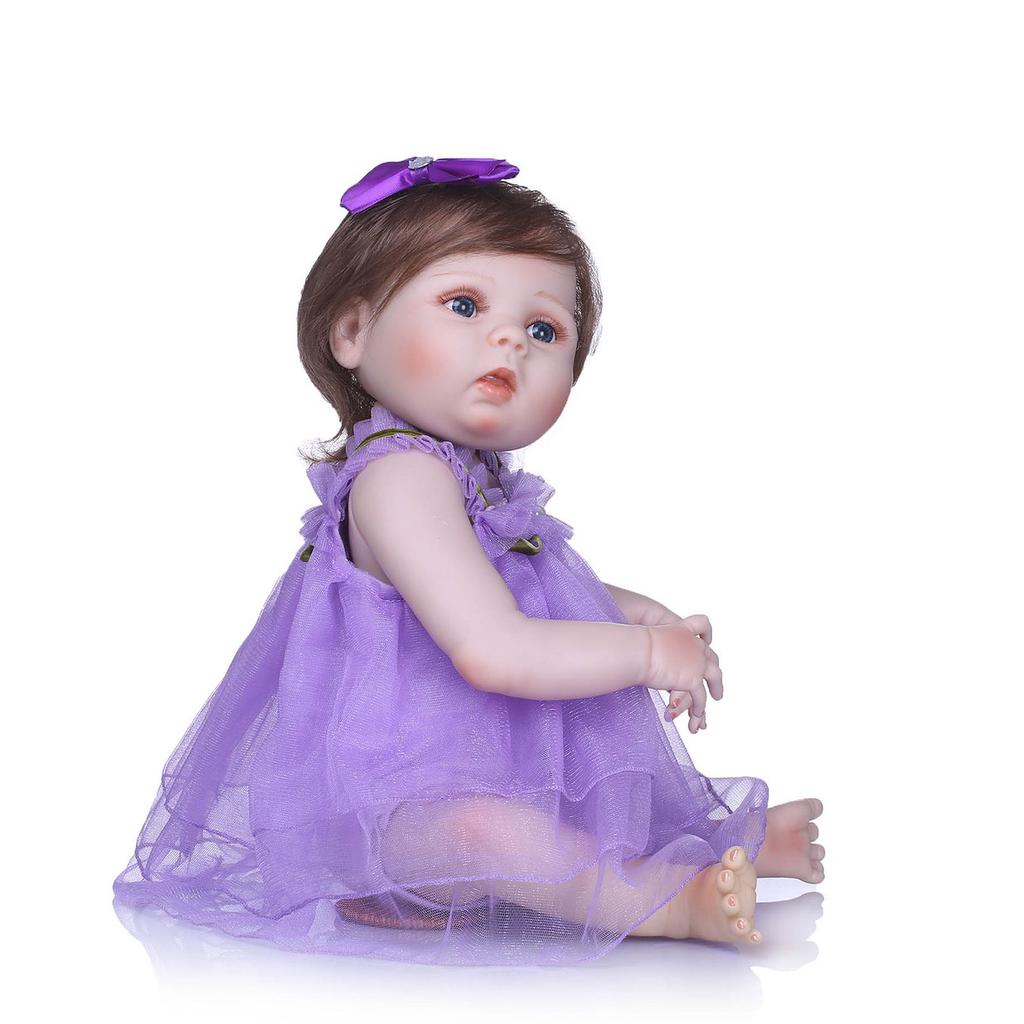 21 Inch Silicone Baby Doll Cute Lovely Newborn Baby Doll Children Play Toys Angle