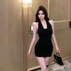 Celebrity Style Neck Strap Suspender Dress Women's Summer Pure Desire Wind Tight Back Temperament Waist Hip Skirt