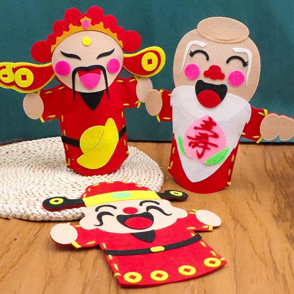 

The God of Wealth New Year Hand Puppets Cartoon Festive Hand Puppets Birthday Gift A