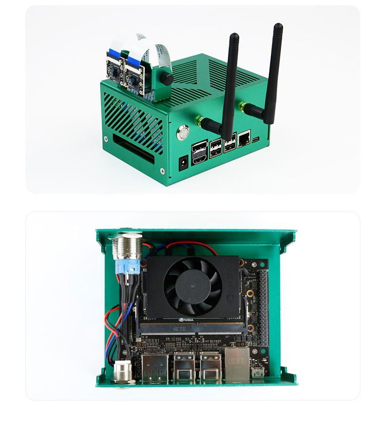 NVIDIA Jetson Nano/NX/TX2 Aluminum Case for Orin - Durable Metal Chassis with Heat Dissipation
