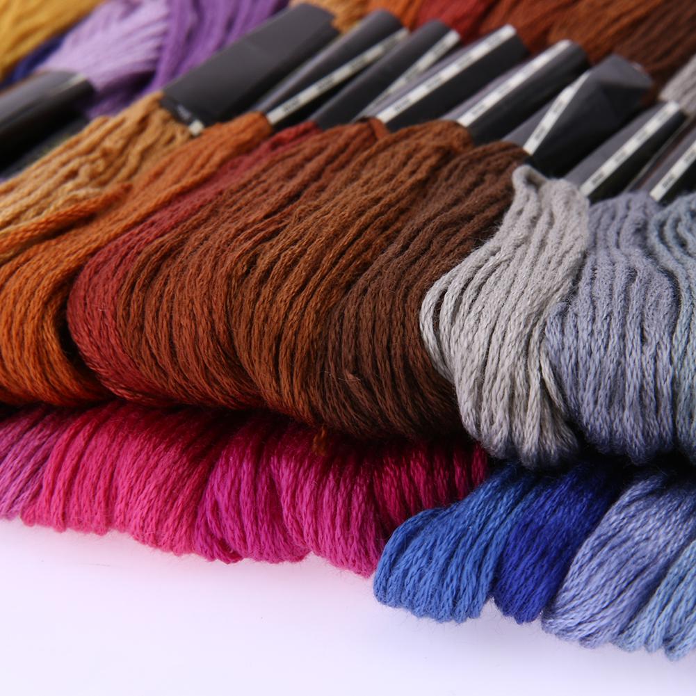 100 Colors Cross Stitch Cotton Embroidery Thread Multifunctional Embroidery Floss Embroidery Floss Set for Needle-Threading Tool