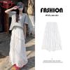 Women's High-Waist Lace Mesh A-Line Skirt