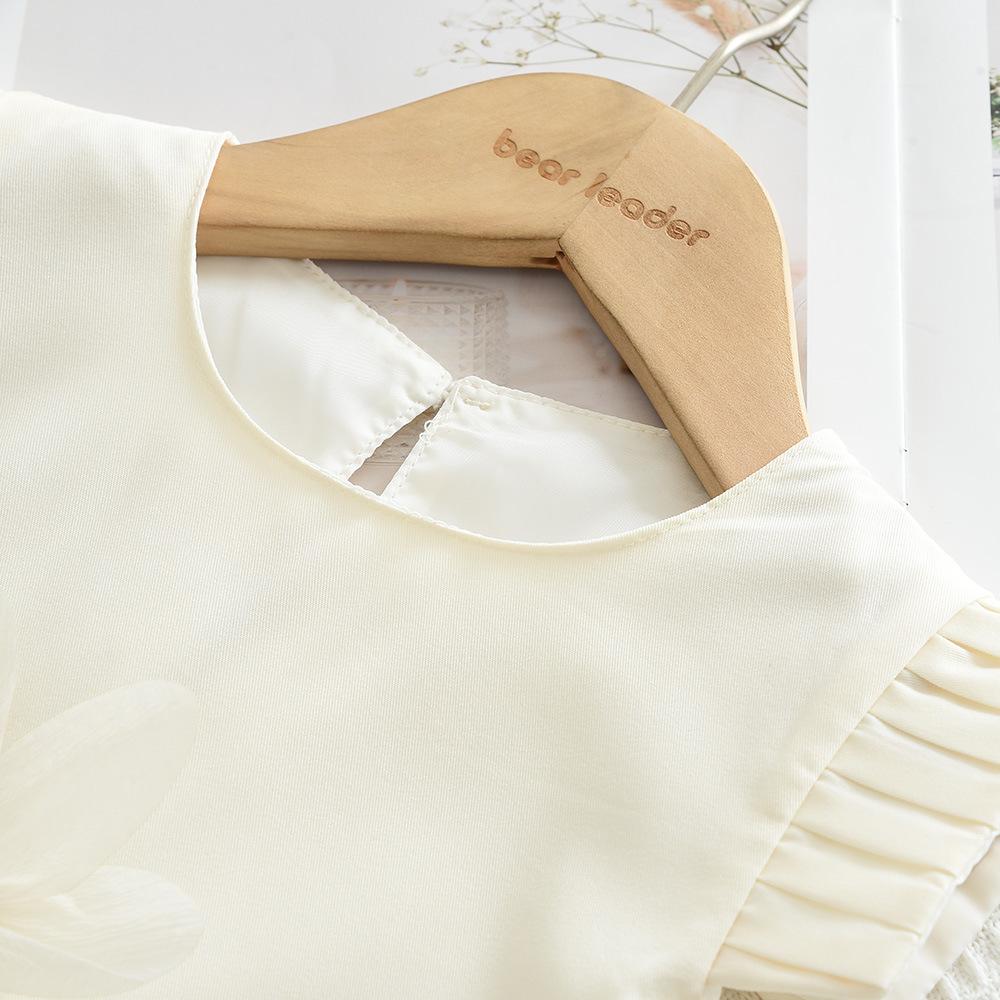 Mädchenkleid Sommer Neu Ärmellos Hochwertiges Gefühl Kinderkleidung 3D Blume Prinzessinnenkleid Großes Mädchenkleid