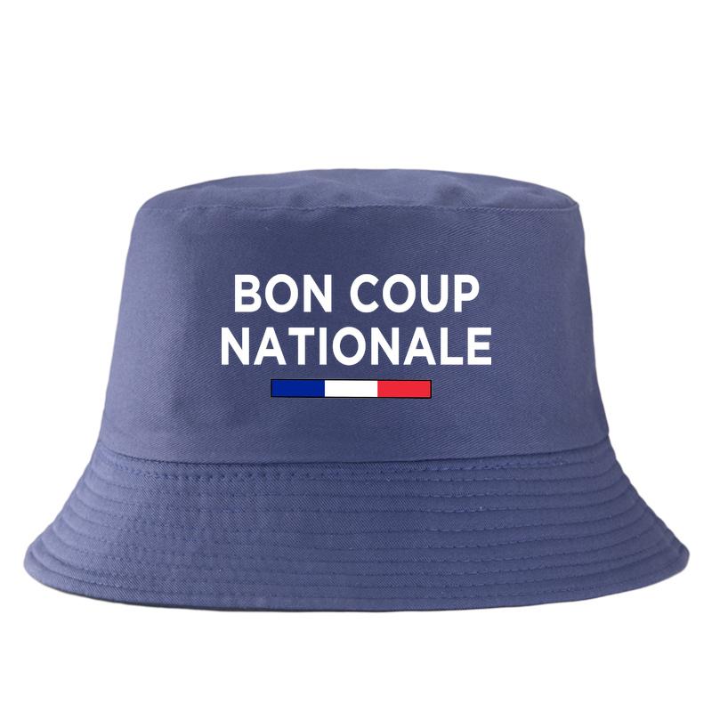 Wendbare Bob-Mütze Frankreich-Flagge Seoul-Stil Baumwoll-Eimerhut Damen Unisex Bon Coup Nationale Sonnenhut Sommer Outdoor Fischer-Unisex-Hüte