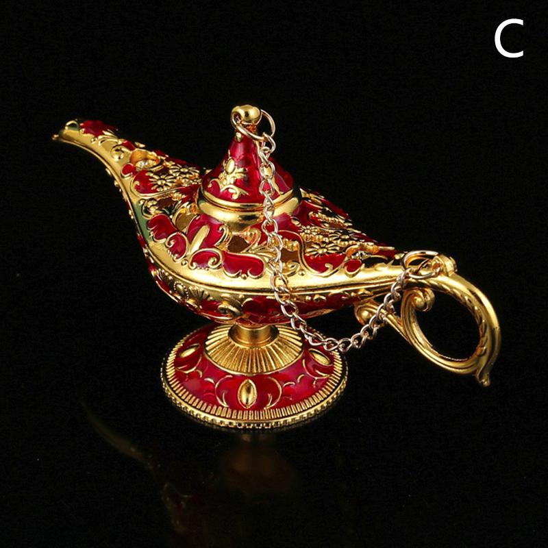 Aladdin Lamp Desktop Crafts Ornament Metal Crafts God Lamp Wishing Lamp Vintage Home Decoration Holiday Gift