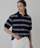 Kwinseulaebis Stripe Collar Half Sleeve Pk T-Shirt_Red_2Colors