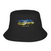 Ukrainian Tryzub Ukraine Flag Military Trident Bucket Hat Hawaii Fisherman Caps Foldable Beach Travel Sun Hats For Women Cap