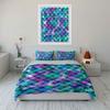 Mermaid Scale Pattern Bedding Bedding Duvet Cover Set Duvet Cover Pillowcases (1 * Duvet Cover 2 * Pillowcases, Without Duvet Insert)