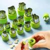 9pcs/set Star Heart-shaped Vegetable Cutter Plastic Handle Portable Cooking Tools Stainless Steel Fruit Cutting Kitchen Utensils