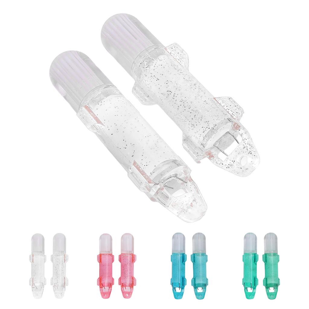 2PCS Underwater Fishing Light Fiber Optic LED Deep Drop Fishing Light Flashing Attractants Fish Lamp