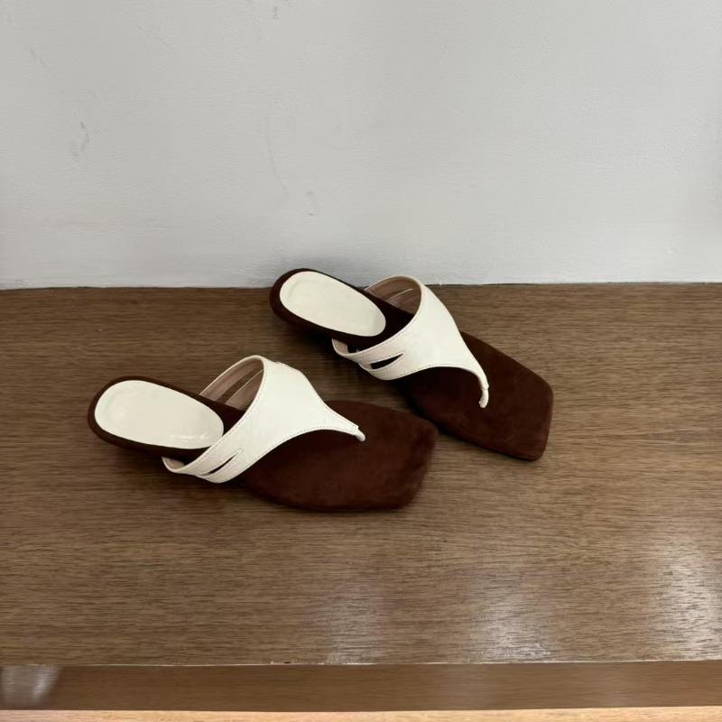 

Fashion Square Toe Peep Toe Heterotypic Heel Buckle Strap Women s Sandals Shoes for Women New Style Summer Novelty Mature Daily Sandals 35