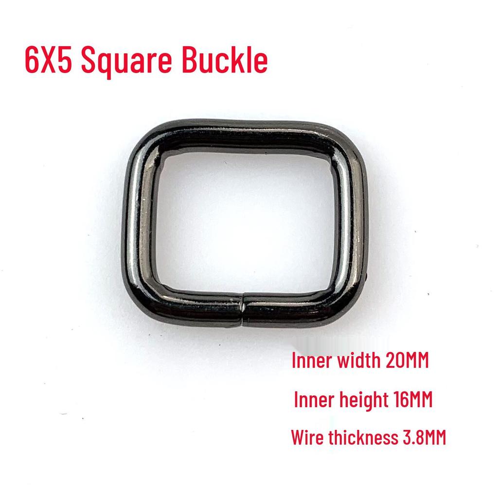 3.8MM Thick Iron Square Ring Buckle for Luggage and Webbing Adjustment