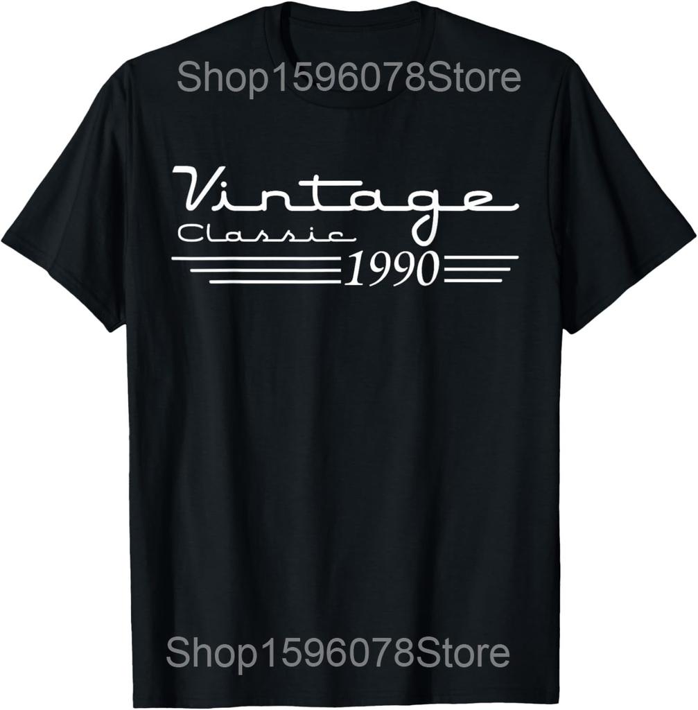 Vintage 1990 36th Birthday Gifts For Unisex Women 36 Year Old T Shirt Humor Streetwear Tee Short Sleeve Unisex Loose Clothing