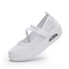 Women's Breathable Nurse Shoes Air Cushion Mesh Wedge Walking Shoes Hook & Loop Non-slip Lightweight Casual Footwear Thick Soled