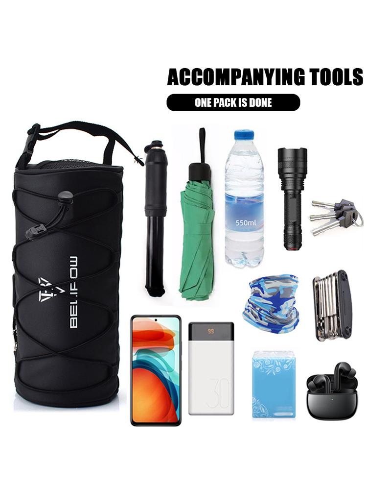 2.4/4.2L Frame Pannier Bag Large Capacity Bike Handlebar Bag with Side Mesh Storage Pocket for Road Mountain Bike Cycling Travel