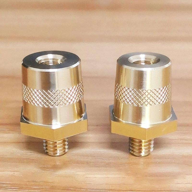 Car Battery Terminal Pair with 6/8mm Thread Durable Brass BatteryPole Adapter Convenient Repair Solution Simple Install