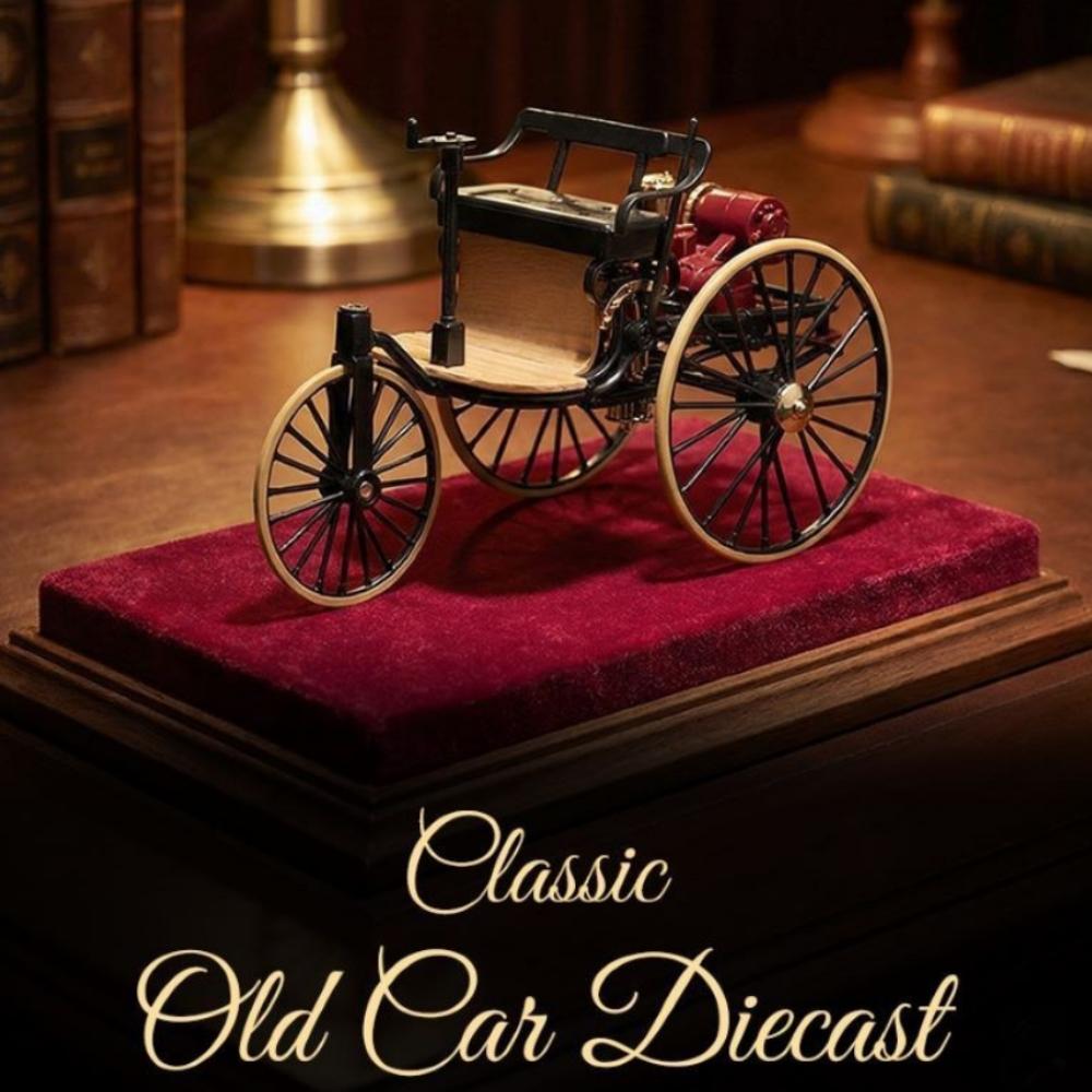 Samochód Klasyczny Karl Benz Patent-Motorwagen1886/1893 Model 1:12 Odlewanych ciśnieniowo (Opcja 2)