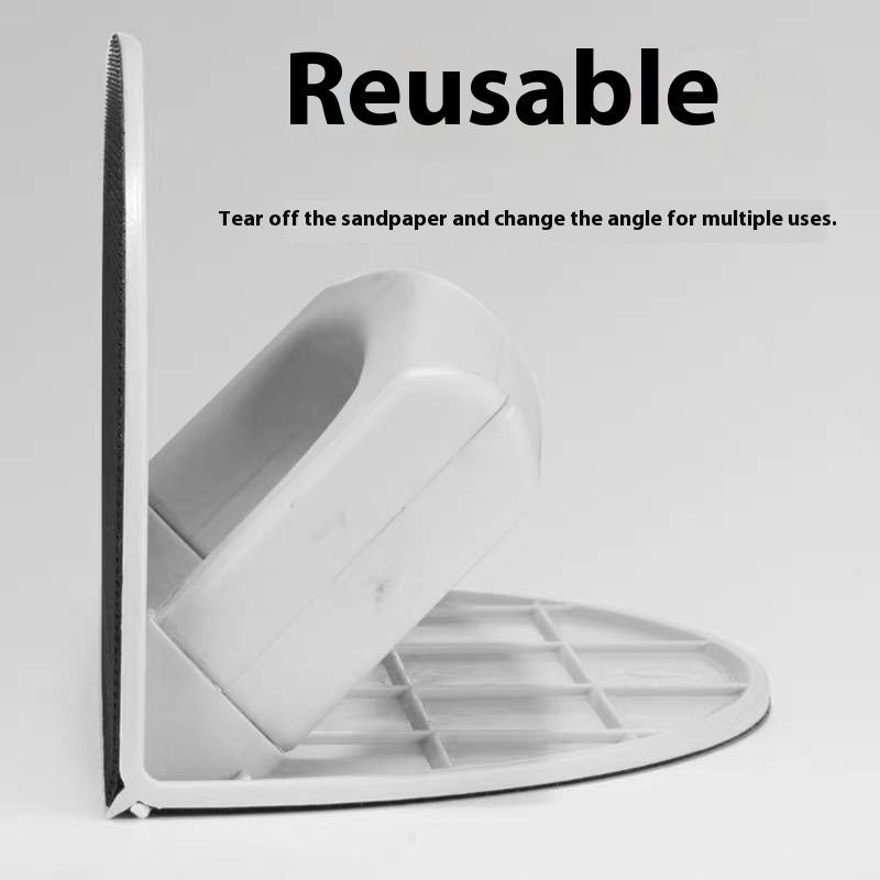 1 Satz Kunststoff Eckenschleifer Ergonomisches Handwerkzeug für Holzbearbeitung DIY-Projekte Selbstklebender Halbkreis Schleifpadhalter