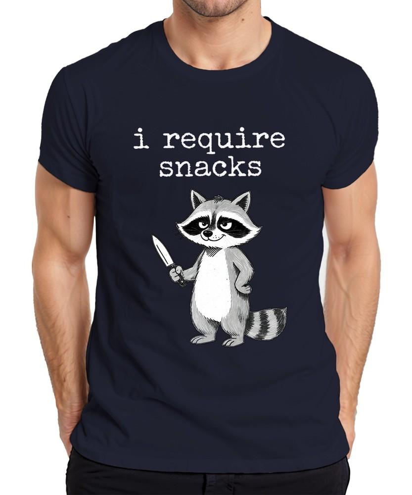 I Require Snacks Raccoon Knife Cheeky Funny Halloween Gift Unisexs Tshirt S