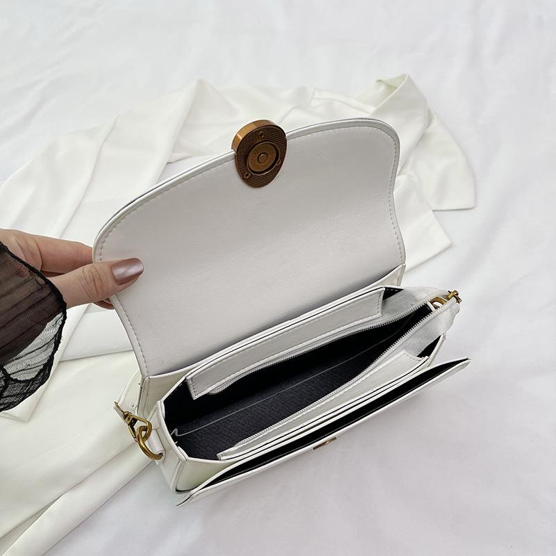 Vintage Leather Saddle Lady Underarm Bag Versatile Women's Crossbody Shoulder Bag 2025 New Designer Purses and HandBags