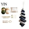 Festive Handmade Ornaments Christmas Ornament Crochet Kit, DIY Spiral Tree Starter Xmas Relaxing Crafting Hobbies Craft Kit for Holiday Home