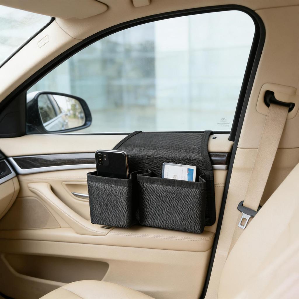 Car Window Side Storage Cup Holder Pockets Car Window Armrest Storage Box For Driver Truck SUV Van Interior Trip Road Camping