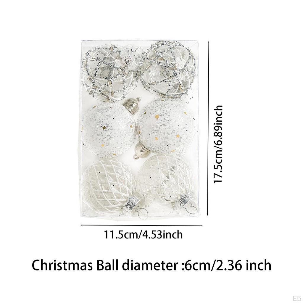 6 Pieces of Holiday Tree Ornaments for Indoor And Outdoor Use