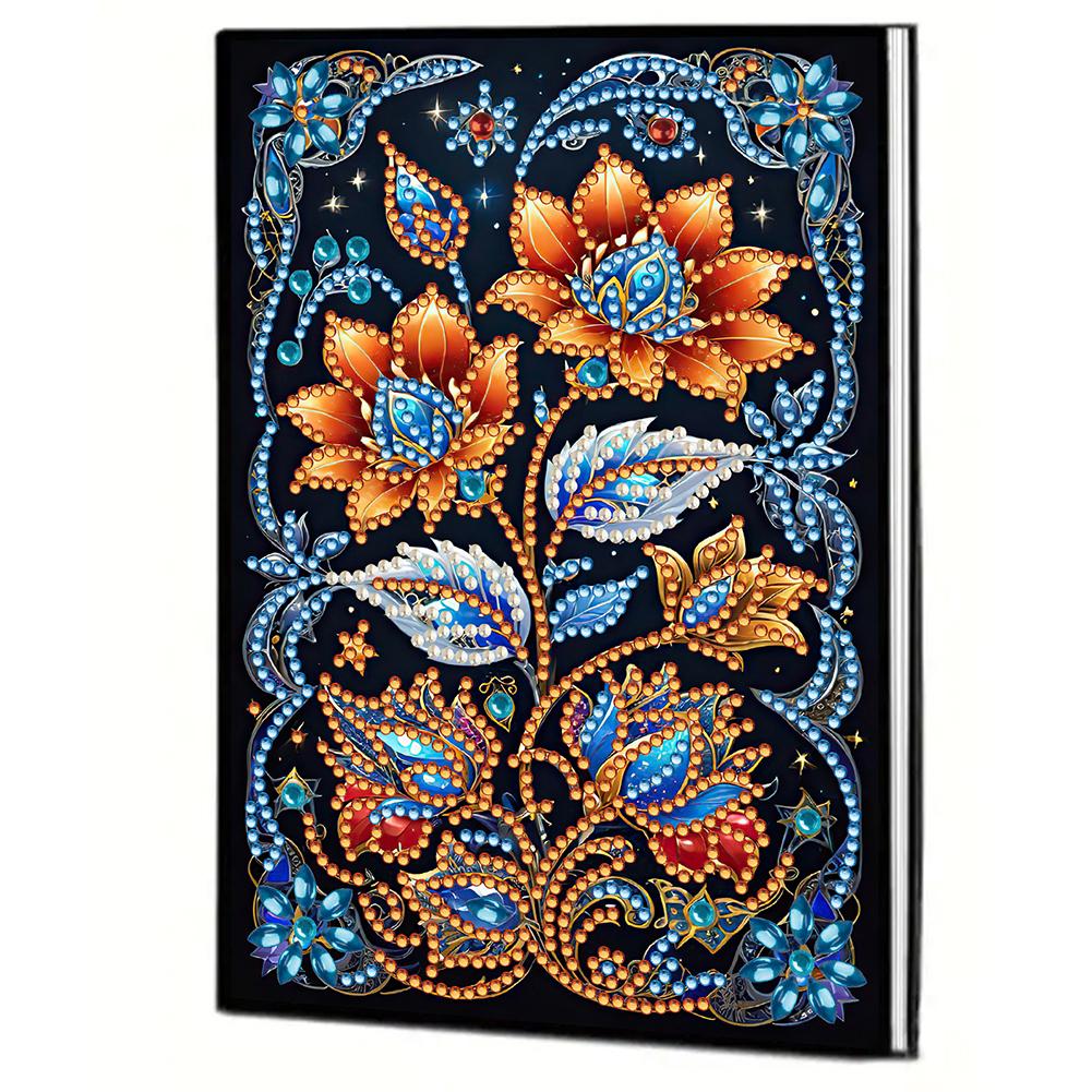 50 Pages A5 Special Shaped Beautiful Pattern 5D Diamond Painting Notebook 5D Diamond Drawing Book Art Birthdays Gifts for Teens