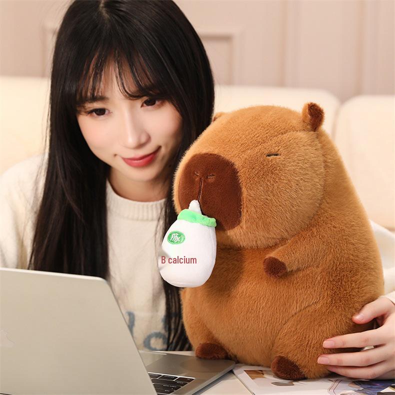 Capybara Milk Plush Doll - Children's Pillow & Birthday Gift
