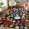 1pc Alarm Clock Pattern Area Rug, Anti-slip Non-Shedding Stain Resistant Carpet
