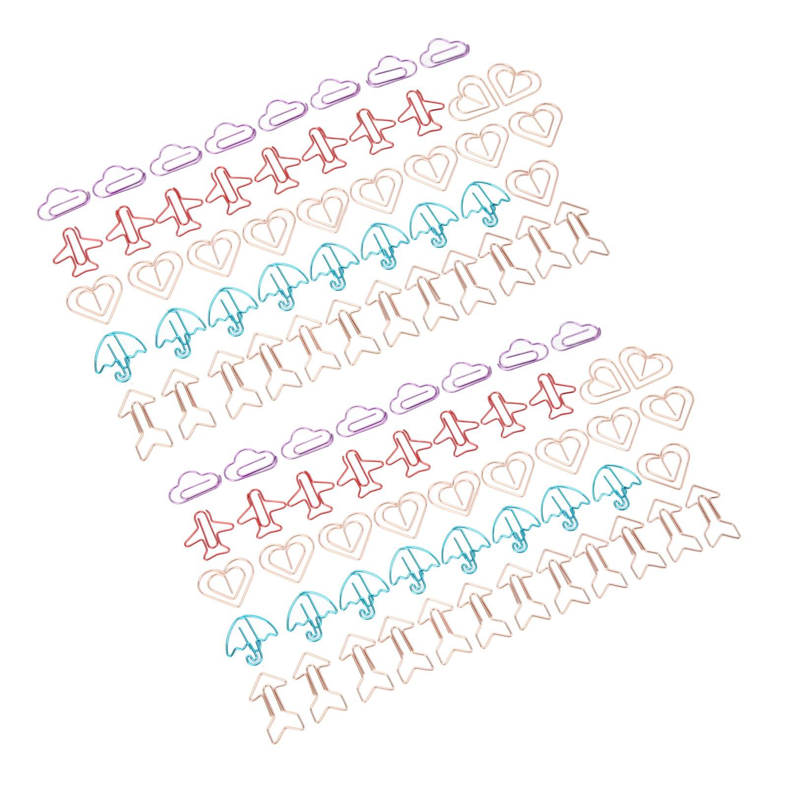 

4 коробки симпатичных скрепок разных стилей и цветов милые гальванизированные необычные скрепки для дома