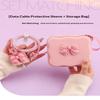 Charger Lid Storage Bag Fashion 3D Heart Design Drop-resistant Protective Case Lightweight Organizer for Office School Travel