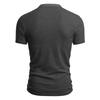 Men's Casual V Neck Button Up Short Sleeve Shirt Lightweight Soft Fabric Comfortable Fit Top for Daily Wear
