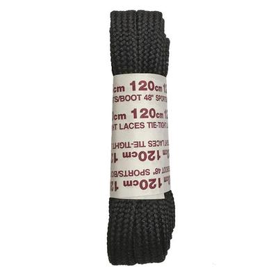 Cordón plano deportivo / de bota 120cm Negro