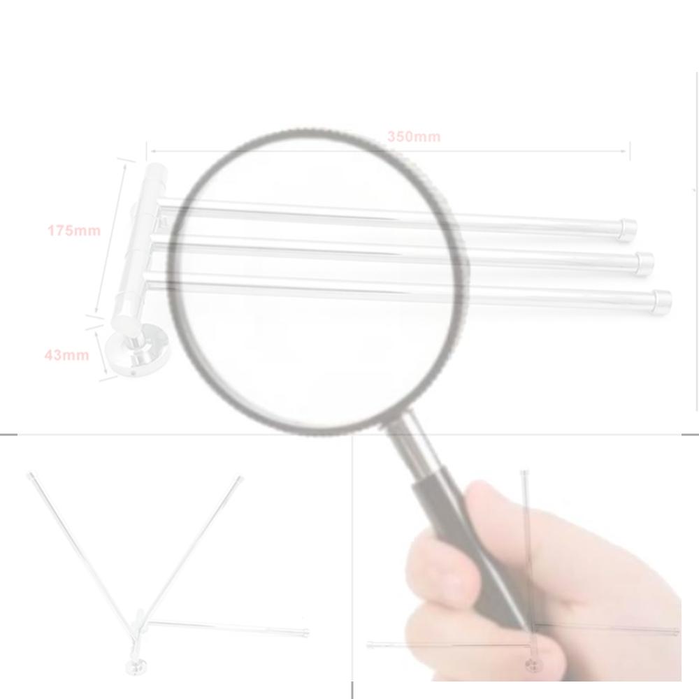 Stainless Steel Towel Bar Lightweight Towel Hanging Rod Rotation Activity Rag Shelves Saving Space for Bathroom Kitchen